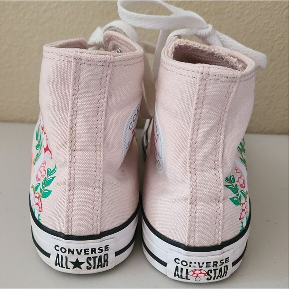 converse chuck taylor all star hightop mushroom garden sneakers blush hush 7.5 - Picture 4 of 8